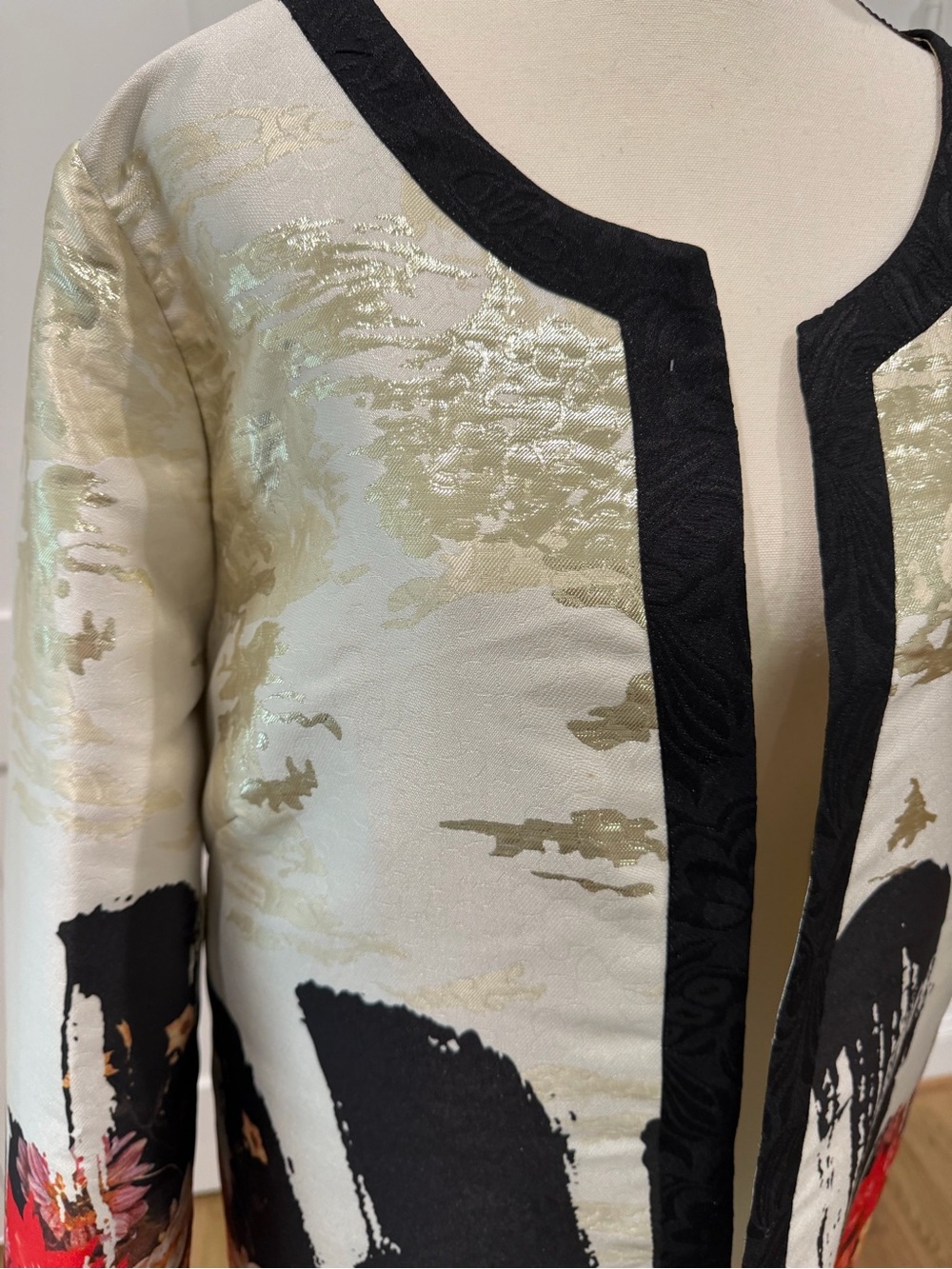 Berek Floral Brushstroke Open-Front Jacket | Size 1XL - Picture 6 of 14
